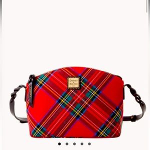 NWT Dooney & Burke Red Tartan Penny Crossbody Purse